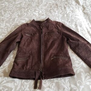Vintage Neutral Zone Brown Suede Women's Jacket Size M